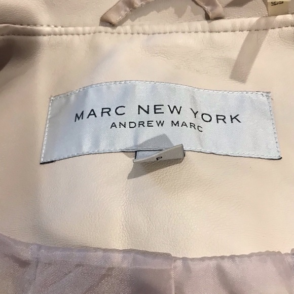 Andrew Marc Cream Asymmetric Hem V-Neck Jacket - Picture 6 of 15